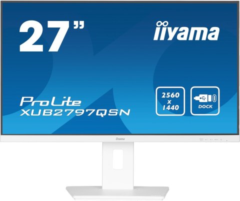Monitor LED iiyama ProLite XUB2797QSN-W2 - 27 cali - Płaski ekran - 68,6 cm Monitor LED iiyama ProLite XUB2797QSN-W2 - 27 cali - Płaski ekran - 68,6 cm