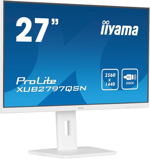 Monitor LED iiyama ProLite XUB2797QSN-W2 - 27 cali - Płaski ekran - 68,6 cm Monitor LED iiyama ProLite XUB2797QSN-W2 - 27 cali - Płaski ekran - 68,6 cm