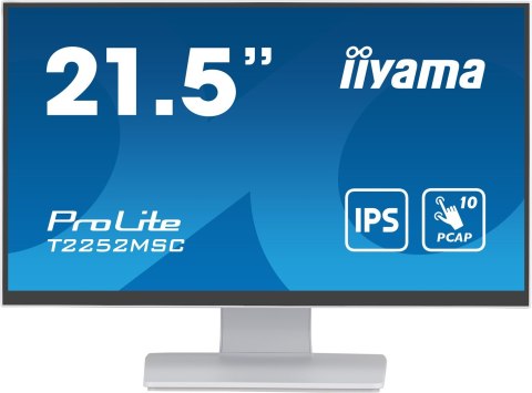 Monitor T2252MSC-W2 21.5 cali biały dotykowy z powłoką antyodciskową Monitor T2252MSC-W2 21.5 cali biały dotykowy z powłoką antyodciskową