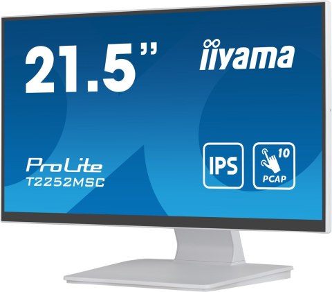 Monitor T2252MSC-W2 21.5 cali biały dotykowy z powłoką antyodciskową Monitor T2252MSC-W2 21.5 cali biały dotykowy z powłoką antyodciskową