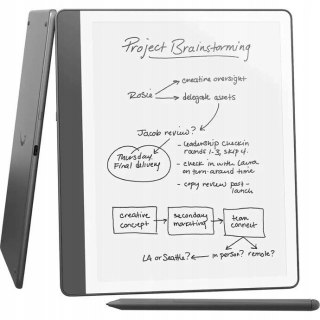 Ebook New Kindle Scribe - 2024 release 10.2" glare-free 32GB Wi-Fi (Without Lockscreen Ads) with Premium Pen Tungsten