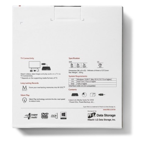 Hitachi-LG Slim Portable DVD-Writer Hitachi-LG Slim Portable DVD-Writer