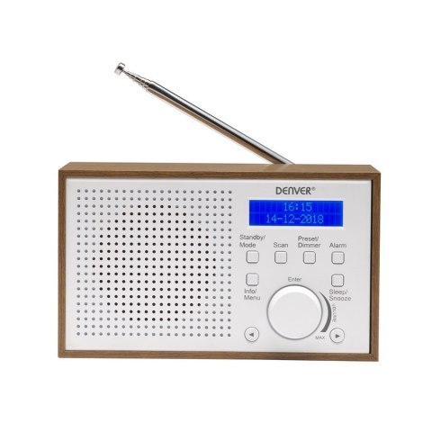 Kompaktowe radio DAB+/FM Denver DAB-46 białe Kompaktowe radio DAB+/FM Denver DAB-46 białe