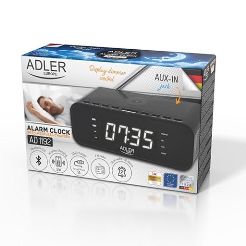 Radiobudzik ADLER AD 1192b czarny Radiobudzik ADLER AD 1192b czarny