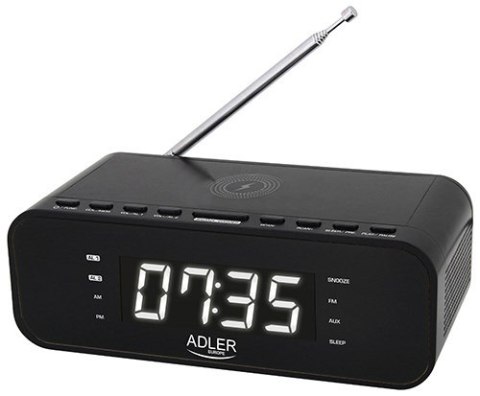 Radiobudzik ADLER AD 1192b czarny Radiobudzik ADLER AD 1192b czarny