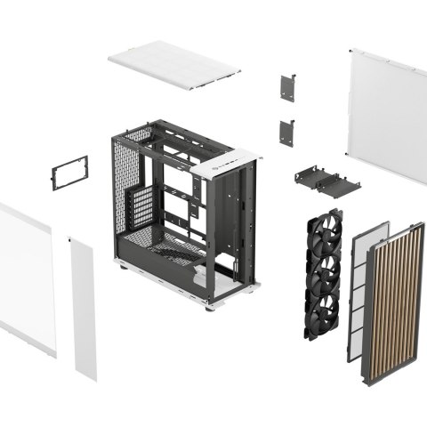 Przezroczysta obudowa Fractal Design North XL RC Chalk TG, Midi-Tower, ATX, Szkło hartowane - białe Przezroczysta obudowa Fractal Design North XL RC Chalk TG, Midi-Tower, ATX, Szkło hartowane - białe