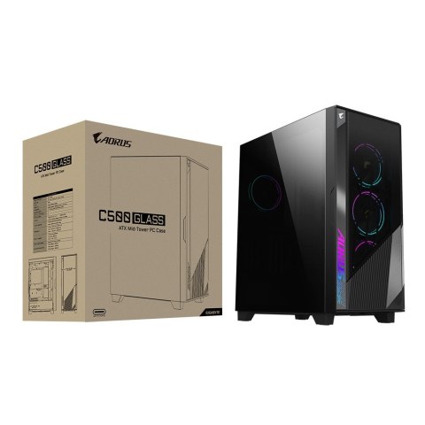 Obudowa CASE MIDITOWER EATX W/O PSU GB-AC500G ST BLACK GIGABYTE Obudowa CASE MIDITOWER EATX W/O PSU GB-AC500G ST BLACK GIGABYTE