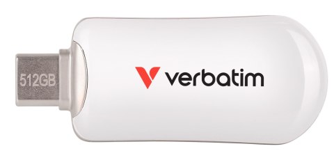 Pamięć flash USB-C STICK 512 GB Verbatim Plectra Biała Pamięć flash USB-C STICK 512 GB Verbatim Plectra Biała