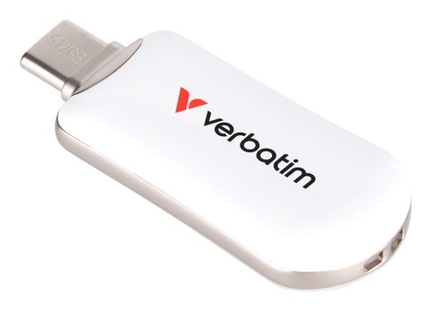 Pamięć flash USB-C STICK 512 GB Verbatim Plectra Biała Pamięć flash USB-C STICK 512 GB Verbatim Plectra Biała