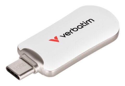 Pamięć flash USB-C STICK 512 GB Verbatim Plectra Biała Pamięć flash USB-C STICK 512 GB Verbatim Plectra Biała