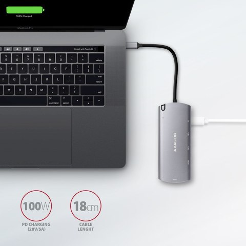 AXAGON HMC-6M2 Wieloportowy hub USB-C AXAGON HMC-6M2 Wieloportowy hub USB-C