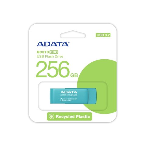 ADATA UC310 ECO pamięć USB 256 GB USB Typu-A 3.2 Gen 1 (3.1 Gen 1) Zielony ADATA UC310 ECO pamięć USB 256 GB USB Typu-A 3.2 Gen 1 (3.1 Gen 1) Zielony