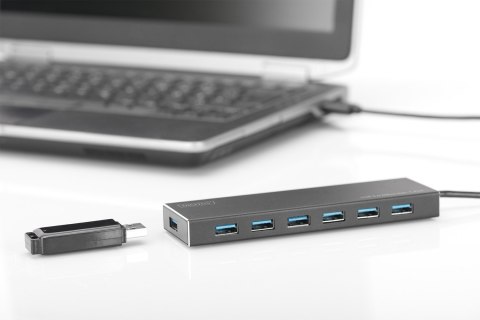 DIGITUS HUB USB 3.0/KONCENTRATOR 7XUSB 3.0 SUPERSPEED, AKTYWNY, ALUMINIUM DA-70241-1 DIGITUS HUB USB 3.0/KONCENTRATOR 7XUSB 3.0 SUPERSPEED, AKTYWNY, ALUMINIUM DA-70241-1