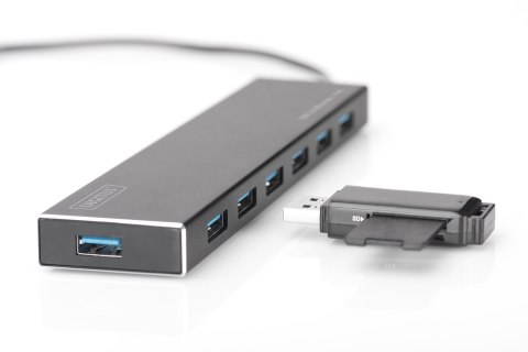 DIGITUS HUB USB 3.0/KONCENTRATOR 7XUSB 3.0 SUPERSPEED, AKTYWNY, ALUMINIUM DA-70241-1 DIGITUS HUB USB 3.0/KONCENTRATOR 7XUSB 3.0 SUPERSPEED, AKTYWNY, ALUMINIUM DA-70241-1
