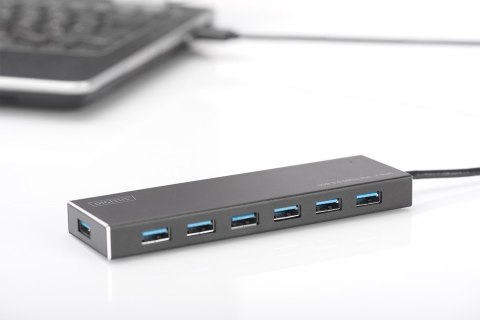 DIGITUS HUB USB 3.0/KONCENTRATOR 7XUSB 3.0 SUPERSPEED, AKTYWNY, ALUMINIUM DA-70241-1 DIGITUS HUB USB 3.0/KONCENTRATOR 7XUSB 3.0 SUPERSPEED, AKTYWNY, ALUMINIUM DA-70241-1