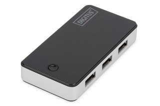 Digitus Hub USB 3.0, 4 porty, czarny
