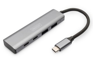 Digitus Koncentrator USB-C 4-portowy, 2 x USB A i 2 x USB-C
