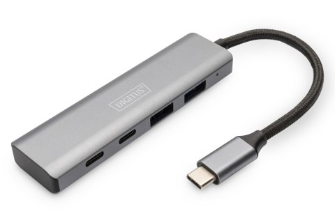 Digitus Koncentrator USB-C 4-portowy, 2 x USB A i 2 x USB-C Digitus Koncentrator USB-C 4-portowy, 2 x USB A i 2 x USB-C