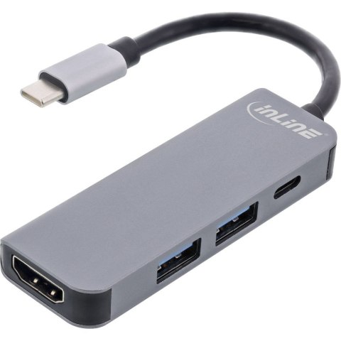 InLine 33271H huby i koncentratory USB 3.2 Gen 1 (3.1 Gen 1) Type-C 5000 Mbit/s Szary InLine 33271H huby i koncentratory USB 3.2 Gen 1 (3.1 Gen 1) Type-C 5000 Mbit/s Szary