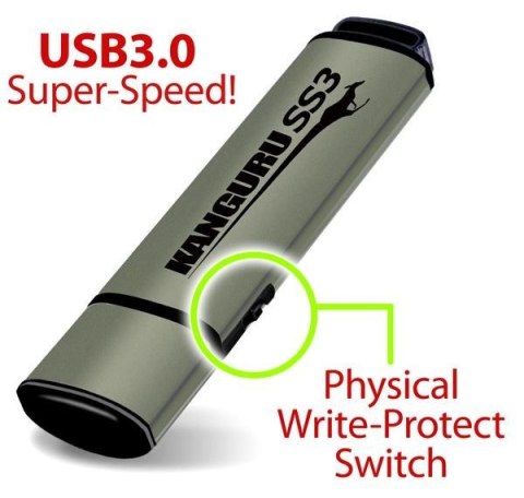 Pamięć USB Kanguru 64GB SS3 USB3.0 - 105 MB/s - Zaślepka - Aluminium Pamięć USB Kanguru 64GB SS3 USB3.0 - 105 MB/s - Zaślepka - Aluminium