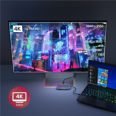 UNITEK HUB USB-C, HDMI 2.0, RJ45, 3,5MM, PD 100W UNITEK HUB USB-C, HDMI 2.0, RJ45, 3,5MM, PD 100W