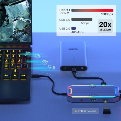 UNITEK HUB USB-C, HDMI 2.0, RJ45, 3,5MM, PD 100W UNITEK HUB USB-C, HDMI 2.0, RJ45, 3,5MM, PD 100W