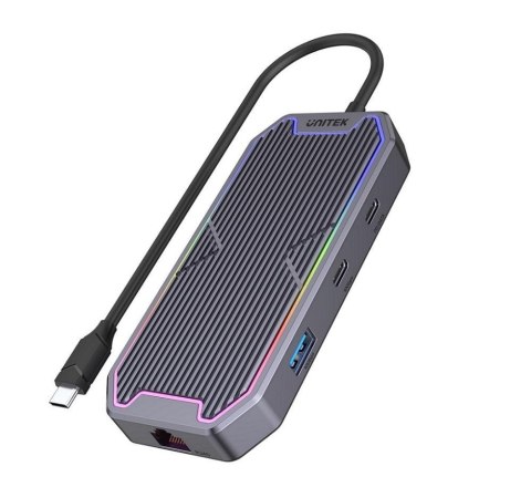 UNITEK HUB USB-C, HDMI 2.0, RJ45, 3,5MM, PD 100W UNITEK HUB USB-C, HDMI 2.0, RJ45, 3,5MM, PD 100W