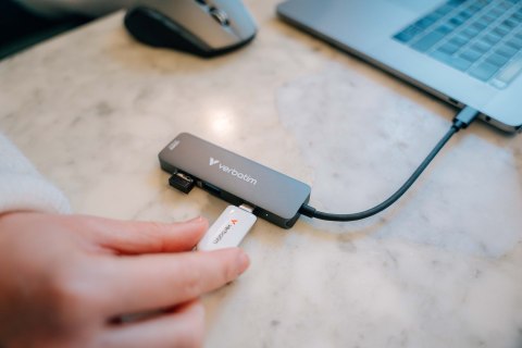 Verbatim 32155 huby i koncentratory USB 3.2 Gen 1 (3.1 Gen 1) Type-C 5000 Mbit/s Szary Verbatim 32155 huby i koncentratory USB 3.2 Gen 1 (3.1 Gen 1) Type-C 5000 Mbit/s Szary
