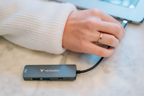 Verbatim 32155 huby i koncentratory USB 3.2 Gen 1 (3.1 Gen 1) Type-C 5000 Mbit/s Szary Verbatim 32155 huby i koncentratory USB 3.2 Gen 1 (3.1 Gen 1) Type-C 5000 Mbit/s Szary