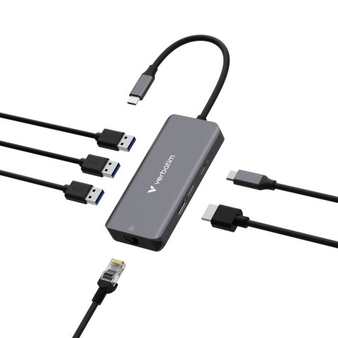 Verbatim 32157 huby i koncentratory USB 3.2 Gen 1 (3.1 Gen 1) Type-C 5000 Mbit/s Szary Verbatim 32157 huby i koncentratory USB 3.2 Gen 1 (3.1 Gen 1) Type-C 5000 Mbit/s Szary