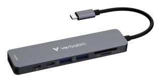 Wieloportowy koncentrator Verbatim USB-C Essentials z 7 portami 32158
