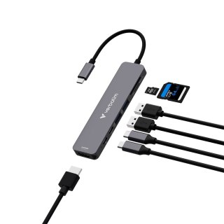 Wieloportowy koncentrator Verbatim USB-C Essentials z 7 portami 32158