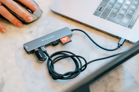 Wieloportowy koncentrator Verbatim USB-C Essentials z 7 portami 32158 Wieloportowy koncentrator Verbatim USB-C Essentials z 7 portami 32158