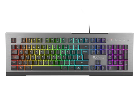 GENESIS Rhod 500 RGB klawiatura Gaming USB QWERTY Portugalski Czarny, Srebrny GENESIS Rhod 500 RGB klawiatura Gaming USB QWERTY Portugalski Czarny, Srebrny