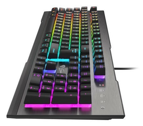 GENESIS Rhod 500 RGB klawiatura Gaming USB QWERTY Portugalski Czarny, Srebrny GENESIS Rhod 500 RGB klawiatura Gaming USB QWERTY Portugalski Czarny, Srebrny