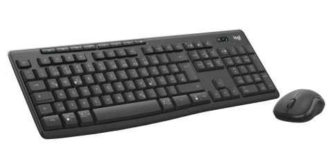 Logitech 920-012065 klawiatura Dołączona myszka Biuro RF Wireless + Bluetooth QWERTZ Niemiecki Grafitowy