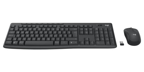 Logitech 920-012065 klawiatura Dołączona myszka Biuro RF Wireless + Bluetooth QWERTZ Niemiecki Grafitowy