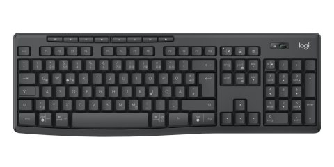 Logitech 920-012065 klawiatura Dołączona myszka Biuro RF Wireless + Bluetooth QWERTZ Niemiecki Grafitowy