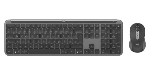 Logitech MK950 Signature for Business klawiatura Dołączona myszka Biuro RF Wireless + Bluetooth QWERTZ Niemiecki Grafitowy
