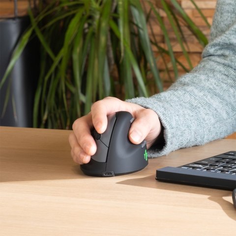 Ergonomiczna mysz R-Go Maus HE ergonomisch rechts Bluetooth mittel schwarz/sil retail Ergonomiczna mysz R-Go Maus HE ergonomisch rechts Bluetooth mittel schwarz/sil retail