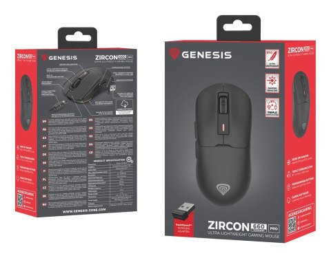 GENESIS NMG-2193 myszka Gaming Oburęczny Bluetooth + USB Type-C Optyczny 26000 DPI GENESIS NMG-2193 myszka Gaming Oburęczny Bluetooth + USB Type-C Optyczny 26000 DPI