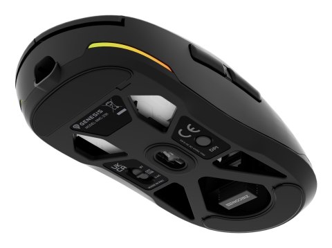 GENESIS Zircon 660 myszka Gaming Po prawej stronie RF Wireless + Bluetooth + USB Type-A Optyczny 12000 DPI GENESIS Zircon 660 myszka Gaming Po prawej stronie RF Wireless + Bluetooth + USB Type-A Optyczny 12000 DPI