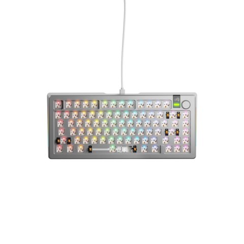 Klawiatura do gier Glorious GMMK 3 Pro 75% Custom Gaming-Tastatur - Barebone, ANSI-Layout, srebrna Klawiatura do gier Glorious GMMK 3 Pro 75% Custom Gaming-Tastatur - Barebone, ANSI-Layout, srebrna