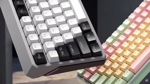 Klawiatura gamingowa COOLER MASTER MK770, przewodowa USB + RF Wireless + Bluetooth, QWERTY Czeski, Ciemny Szary