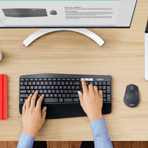 Logitech MK850 Performance klawiatura Dołączona myszka Uniwersalne RF Wireless + Bluetooth QWERTZ Niemiecki Czarny Logitech MK850 Performance klawiatura Dołączona myszka Uniwersalne RF Wireless + Bluetooth QWERTZ Niemiecki Czarny