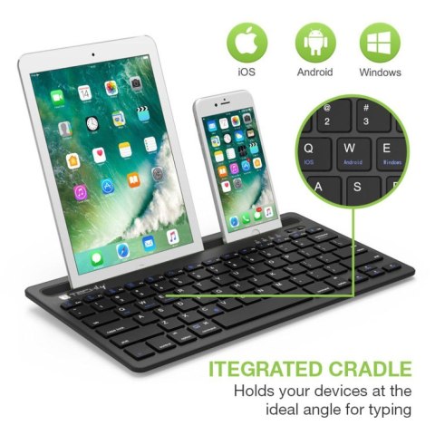 Techly ICTBK102U klawiatura Uniwersalne Bluetooth QWERTY Angielski Czarny Techly ICTBK102U klawiatura Uniwersalne Bluetooth QWERTY Angielski Czarny