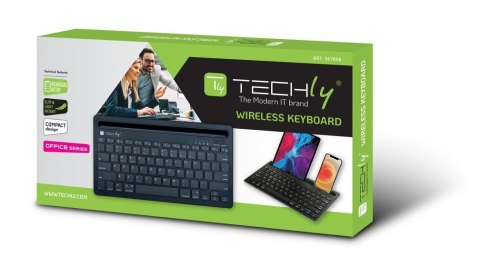 Techly ICTBK102U klawiatura Uniwersalne Bluetooth QWERTY Angielski Czarny Techly ICTBK102U klawiatura Uniwersalne Bluetooth QWERTY Angielski Czarny