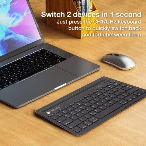 Techly ICTBK102U klawiatura Uniwersalne Bluetooth QWERTY Angielski Czarny Techly ICTBK102U klawiatura Uniwersalne Bluetooth QWERTY Angielski Czarny
