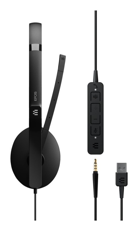 EPOS ADAPT 165T USB II Zestaw słuchawkowy Przewodowa Opaska na głowę Biuro/centrum telefoniczne USB Typu-A Czarny EPOS ADAPT 165T USB II Zestaw słuchawkowy Przewodowa Opaska na głowę Biuro/centrum telefoniczne USB Typu-A Czarny