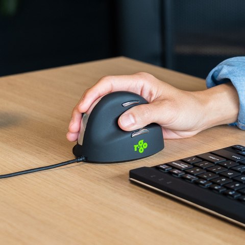 Ergonomiczna mysz R-Go Maus HE ergonomicznie praworęczna USB średnia czarna retail Ergonomiczna mysz R-Go Maus HE ergonomicznie praworęczna USB średnia czarna retail
